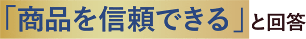 96.5％の医師が「商品を信頼できる」と回答